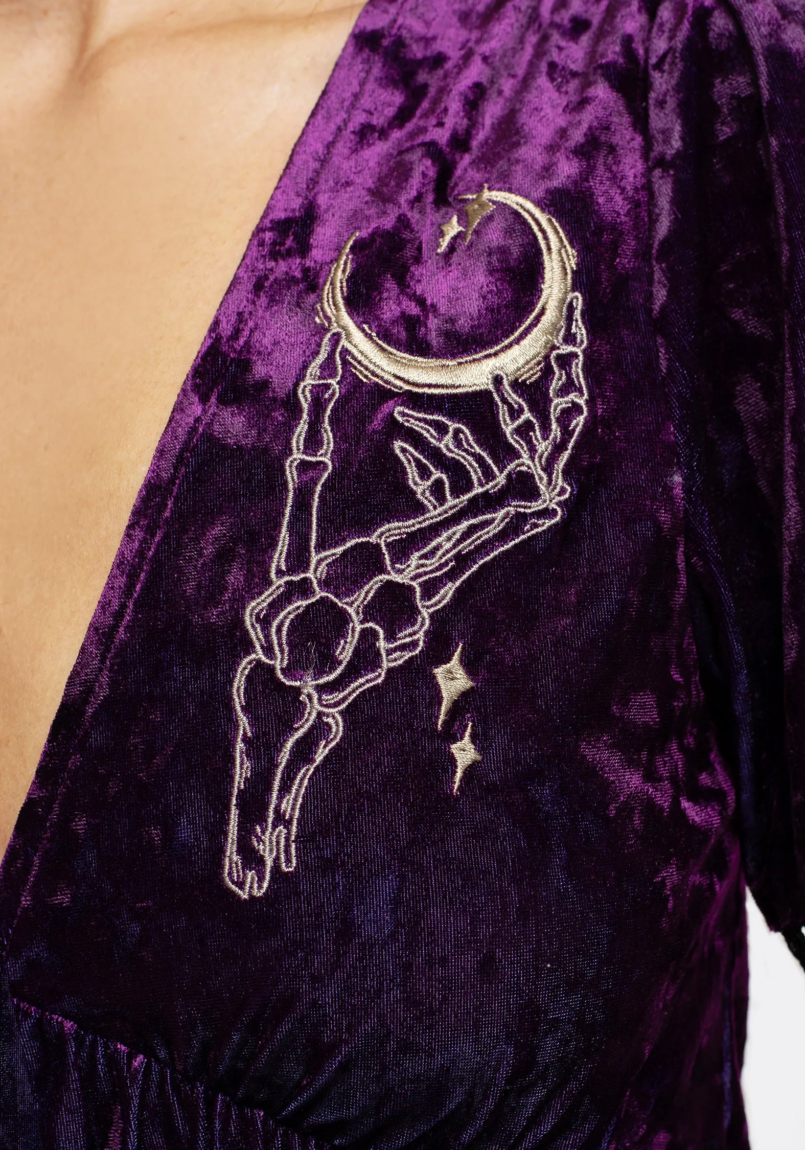 All Moments Heartache Crushed Velour Lace Mini Dress