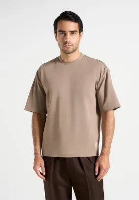Eye-Catching Pattern Comfortable fit Paul - Relaxed Fit T-Shirt - Taupe