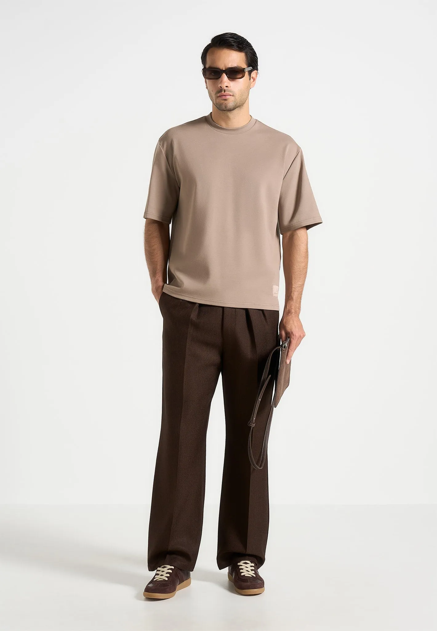 Paul - Relaxed Fit T-Shirt - Taupe fade resistant color
