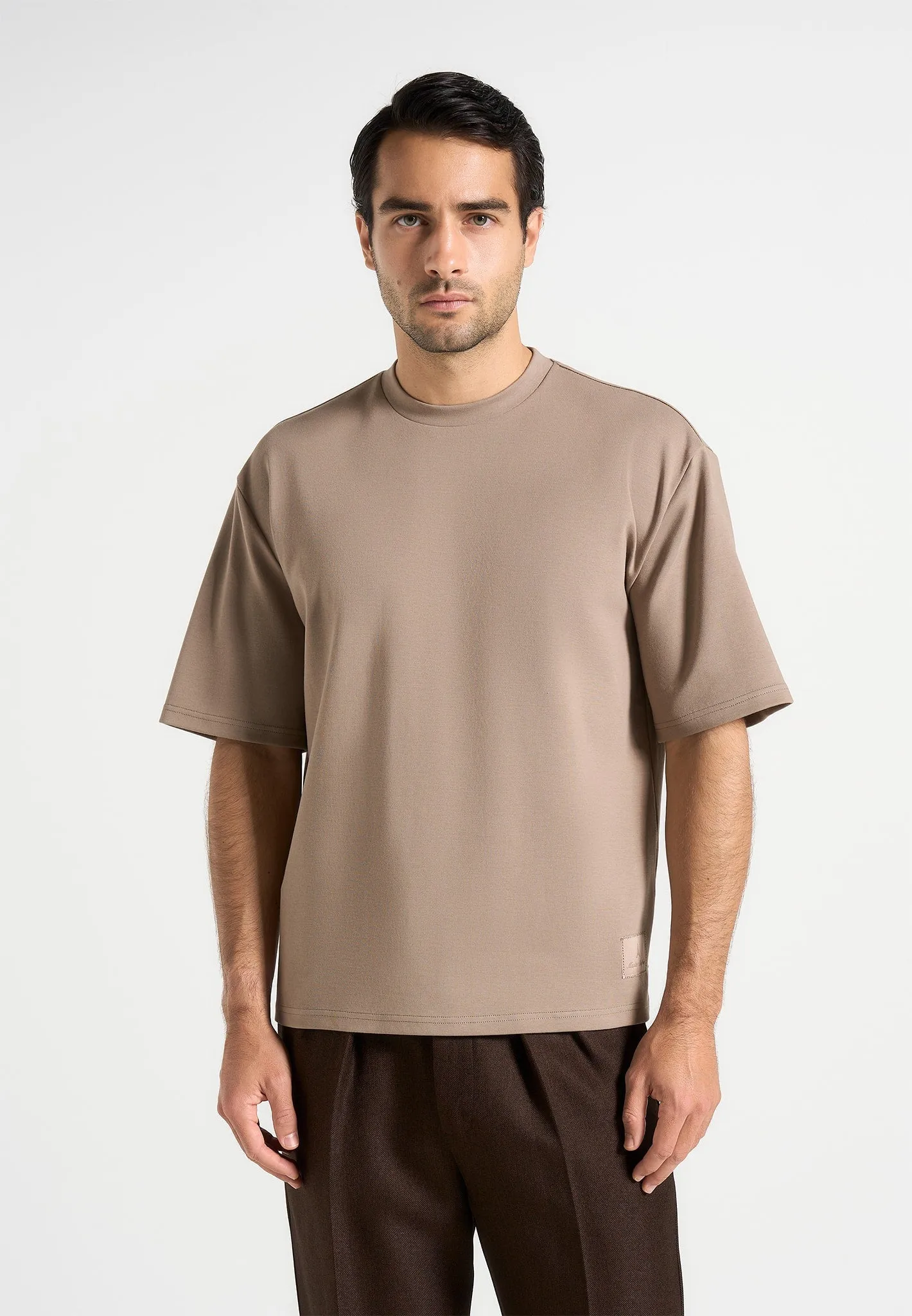 Eye-Catching Pattern Comfortable fit Paul - Relaxed Fit T-Shirt - Taupe