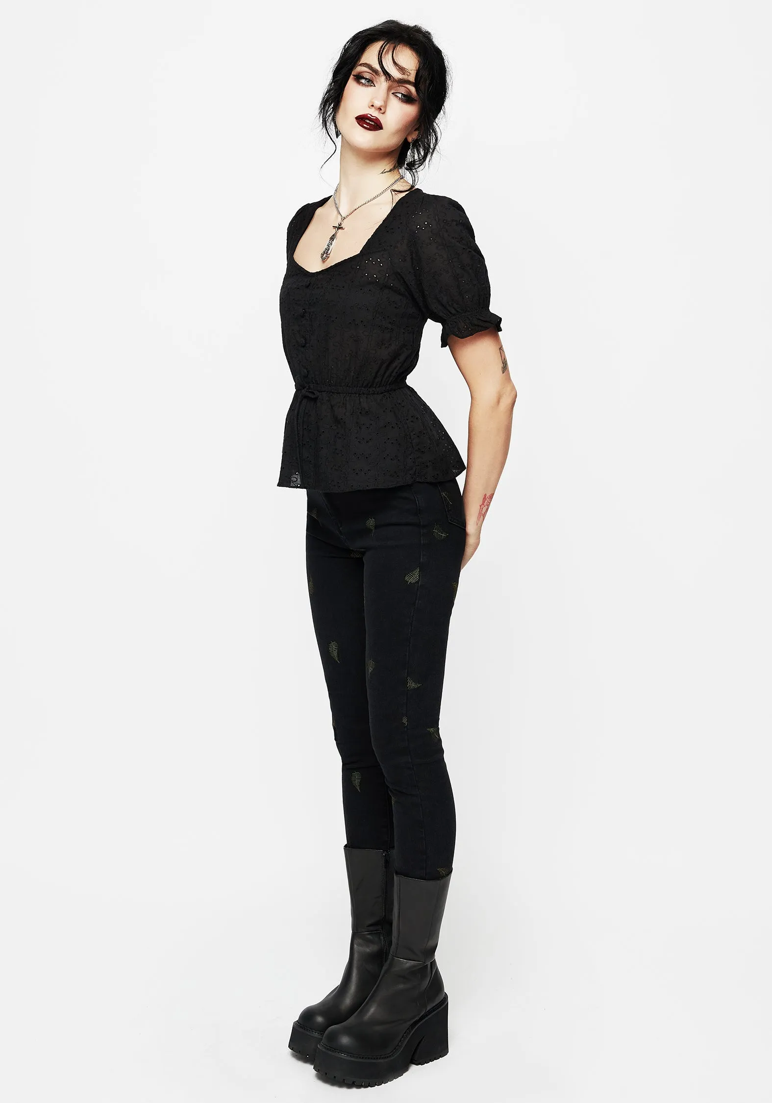 Pendula Ruffle Top Organic Cotton Fiber TaglessComfort