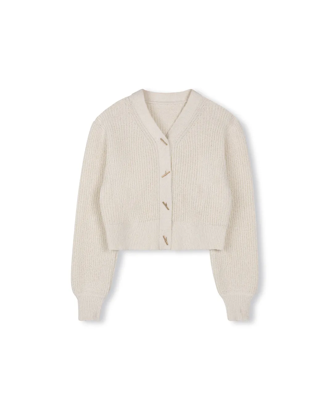 elegant design Cropped Chunky Knit Cardigan