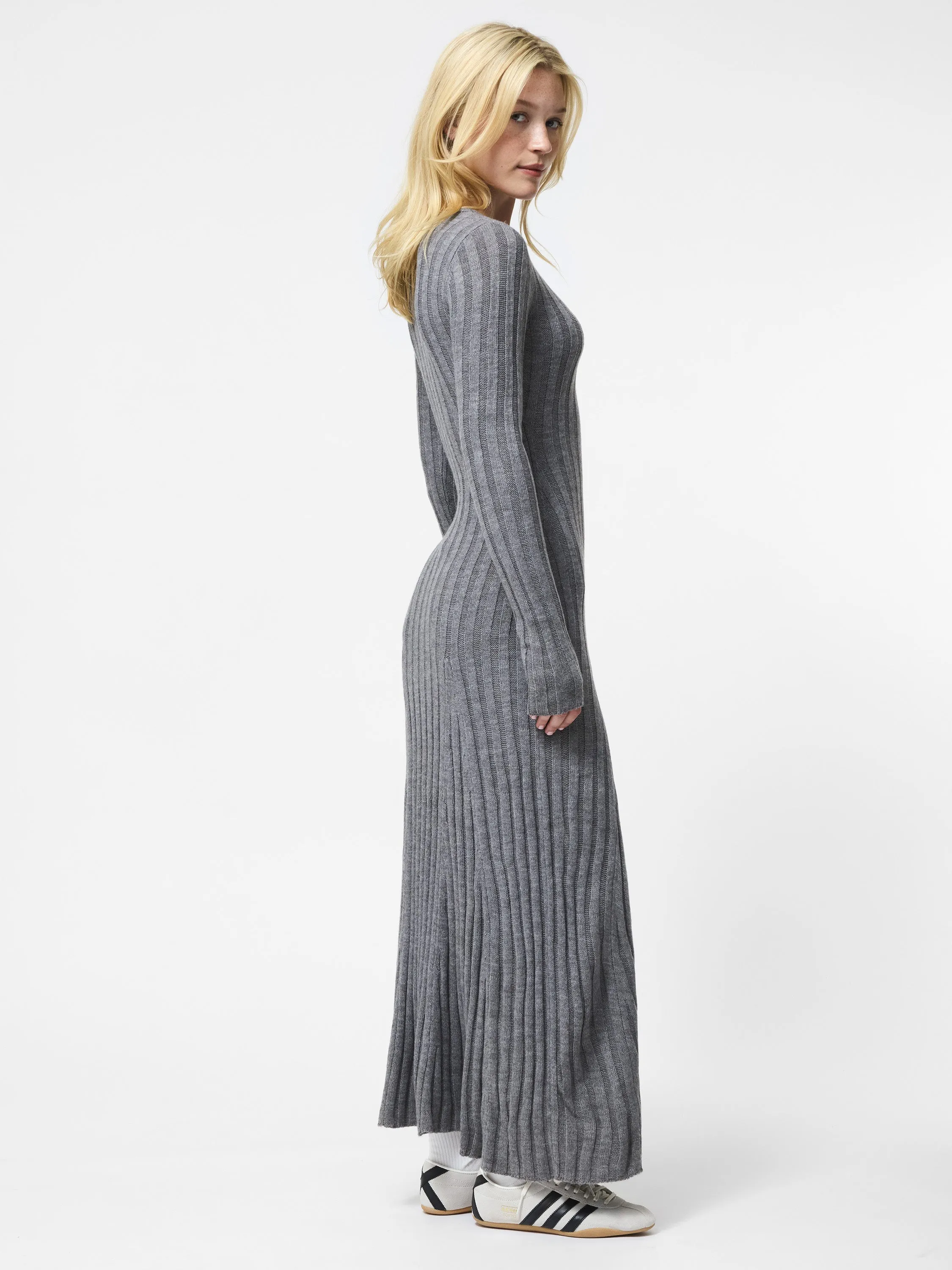 Sleek and Simple Babysoft Long Sleeve Midi Dress