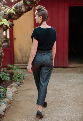 Trendy Waist Perfectly Fit Perfect Pant 2.0 in Polka Dot Denim