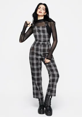 Persimmon Embroidered Check Dungarees Contemporary Design