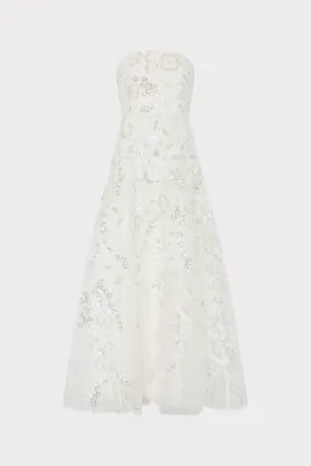 WrinkleResistantFinish Petunia Beaded Dream Sequins Gown