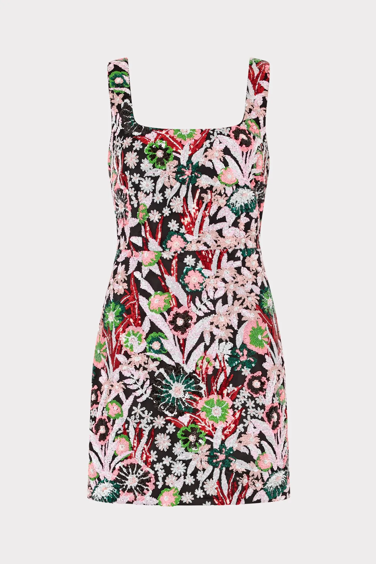 Pink Wildflower Mini Dress Shiny surface Comfortable casual dress