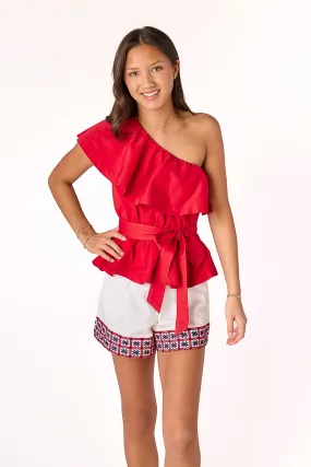Piper Peplum Top Double Stitched Seams FlexibleRibbedTrims