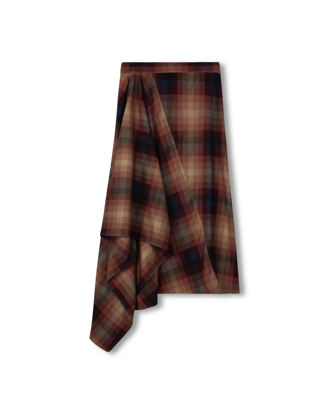 Plaid Side Ruffle Skirt Pleated design Limited Quantity