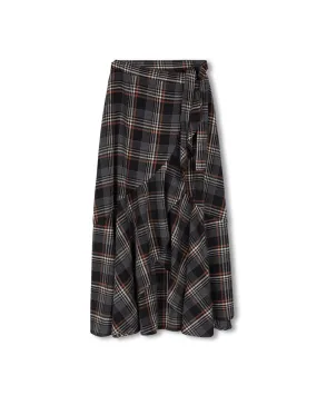 Plaid Wrap Skirt Sleek Appeal Minimal Vibe