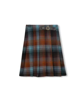 Pleated Plaid Buckle Skirt Layered Hem Relaxed Outfit