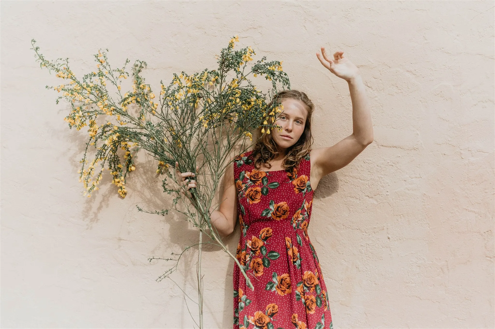 Pleiades Dress in Red Rose Dot Love Blend Wedding Style