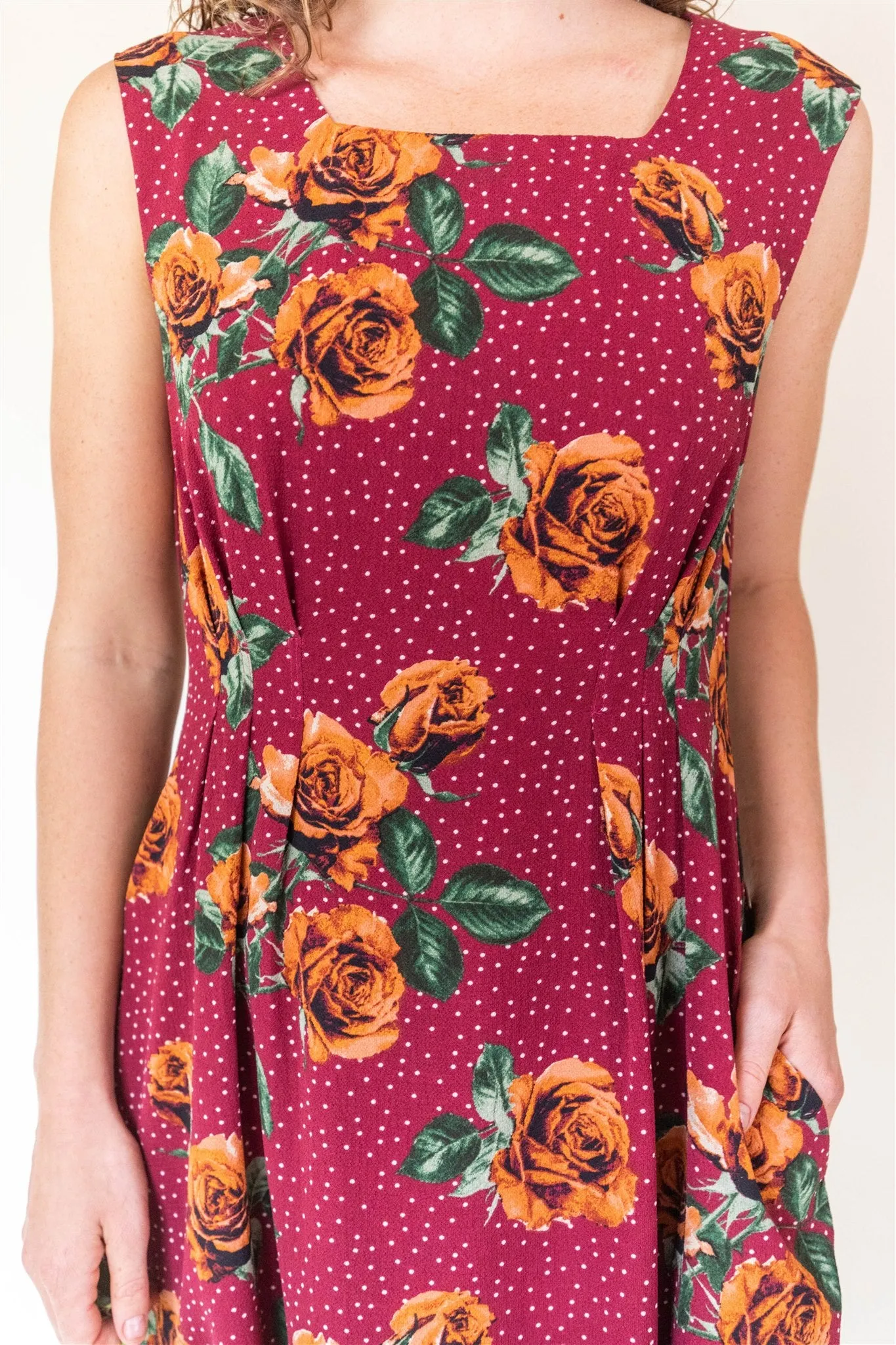 Pleiades Dress in Red Rose Dot Style Base