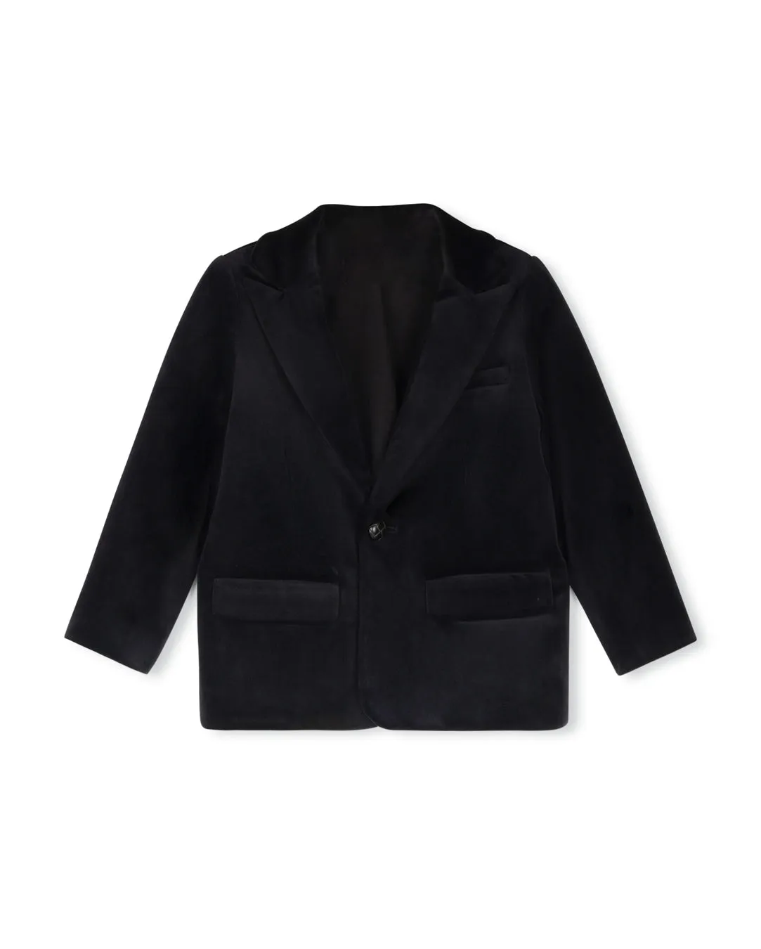 Quick Dry Fabric Technology Lory Velour Leather Button Blazer