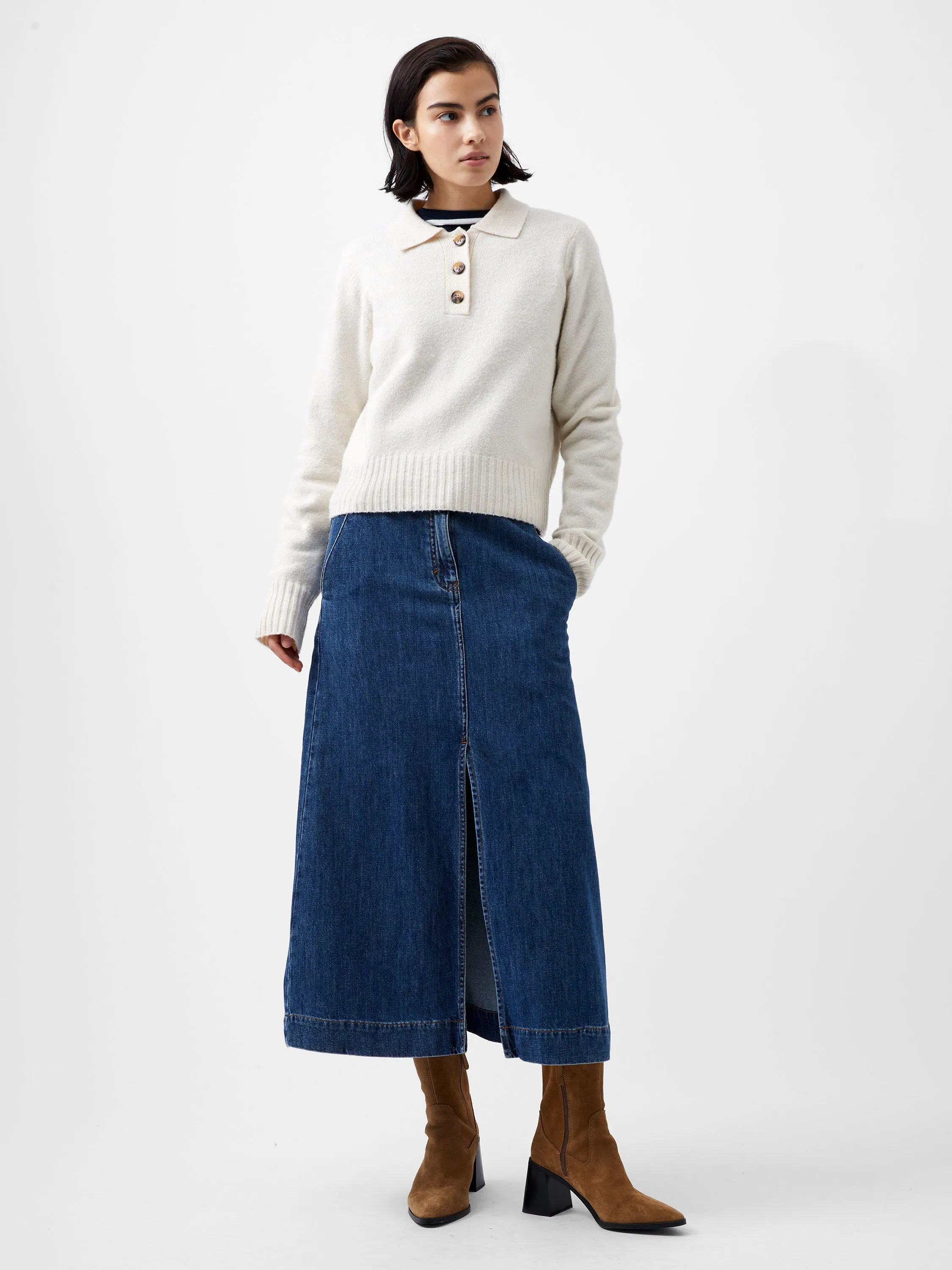 Versatile Trend Cold Weather Vhari Long Sleeve Polo Sweater