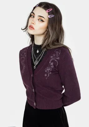 Urban Casual Look Lightweight insulation Poe Embroidered Cardigan