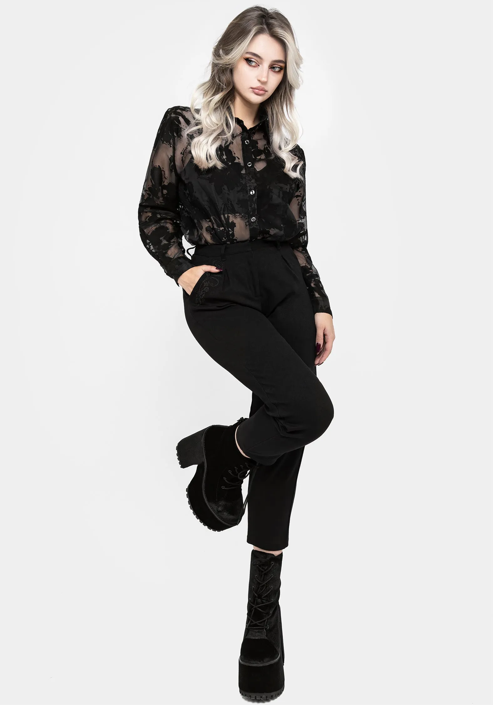 Maternity Friendly Knee Length Poe Tapered Trousers