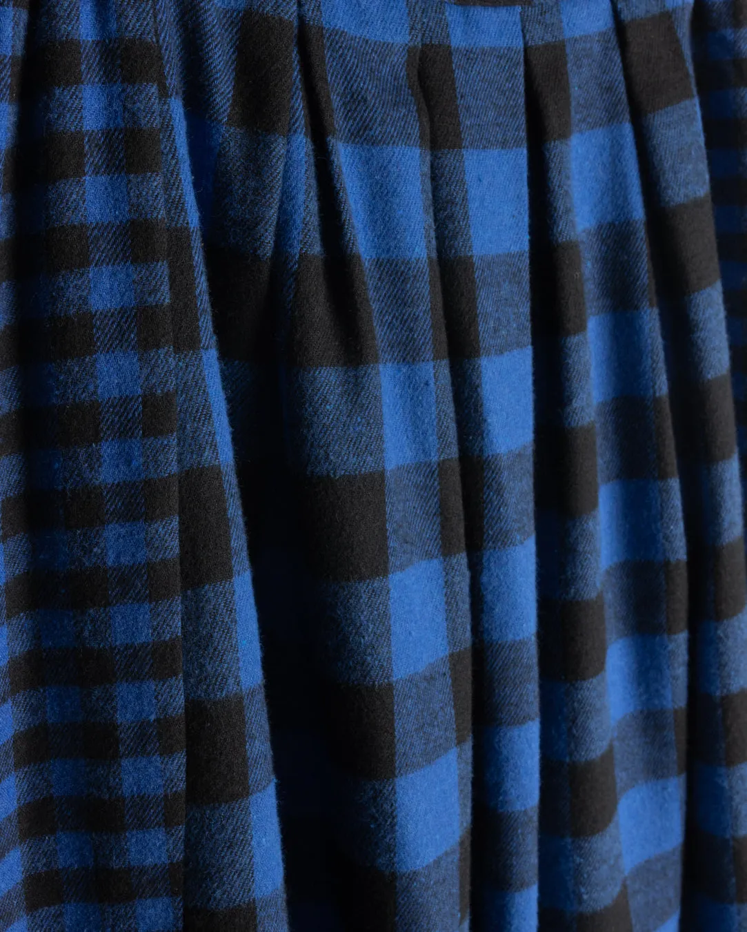 Checkered Panel Skirt Midi length