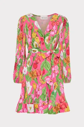 Liv Tulip Rosette Pleated Dress Feminine Look