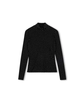 Polka Dot Turtleneck BreathableFabric