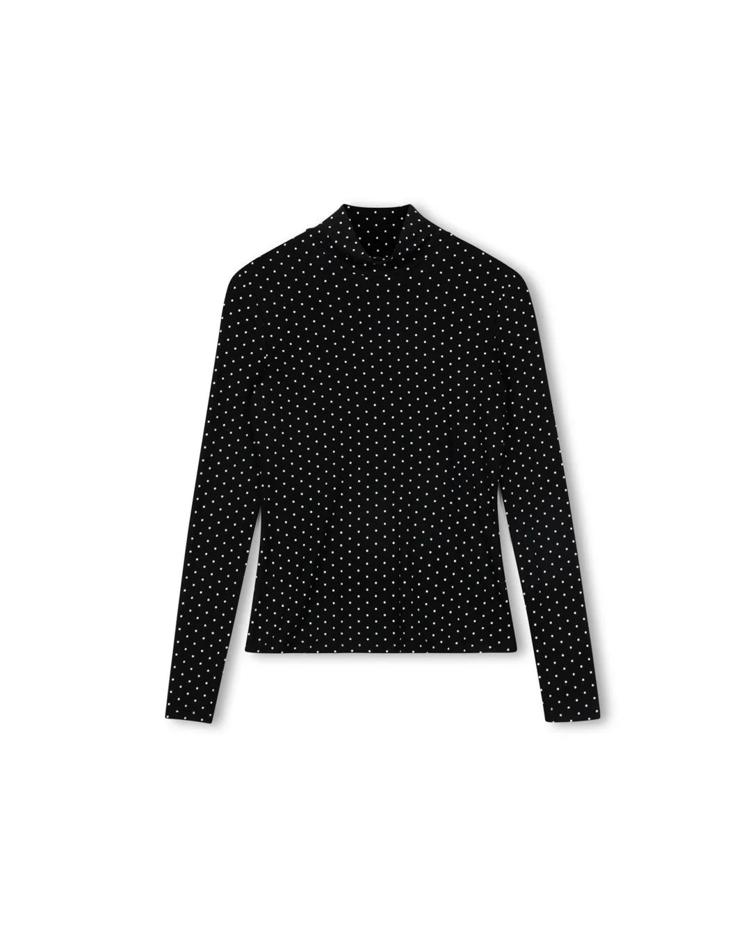 Polka Dot Turtleneck BreathableFabric