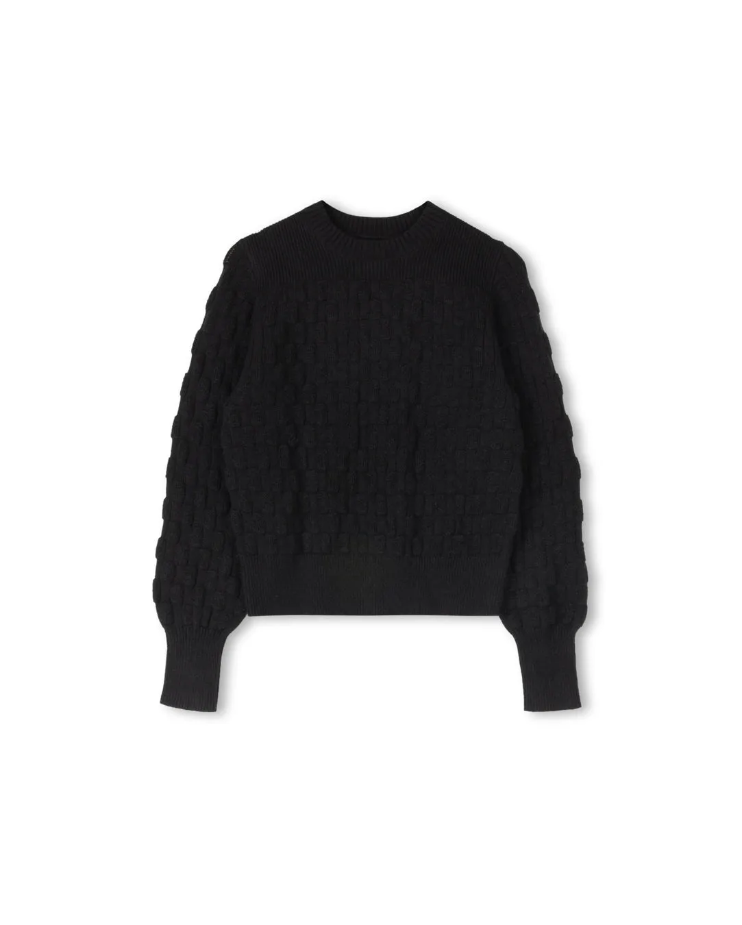 High Twist Yarn Structure Perfectly Cozy Pop Corn Knit Sweater