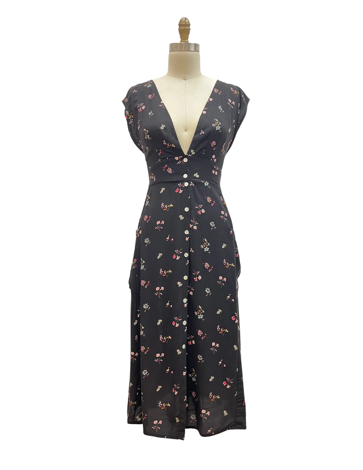 Penelope Dress in Dark Floral Bold Elegance Essential Piece