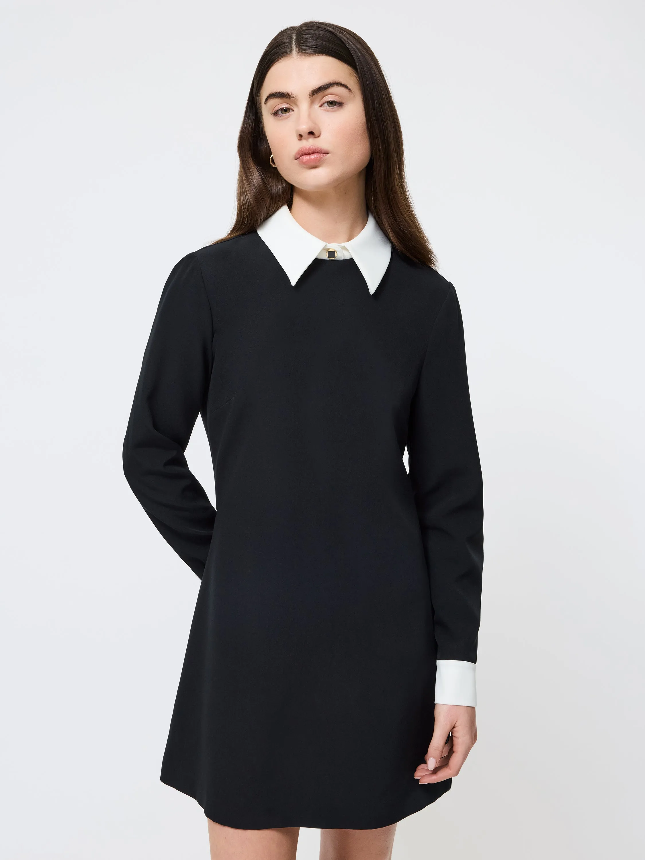 Celebrity-Inspired Fair-Trade Echo Long Sleeve Collared Dress