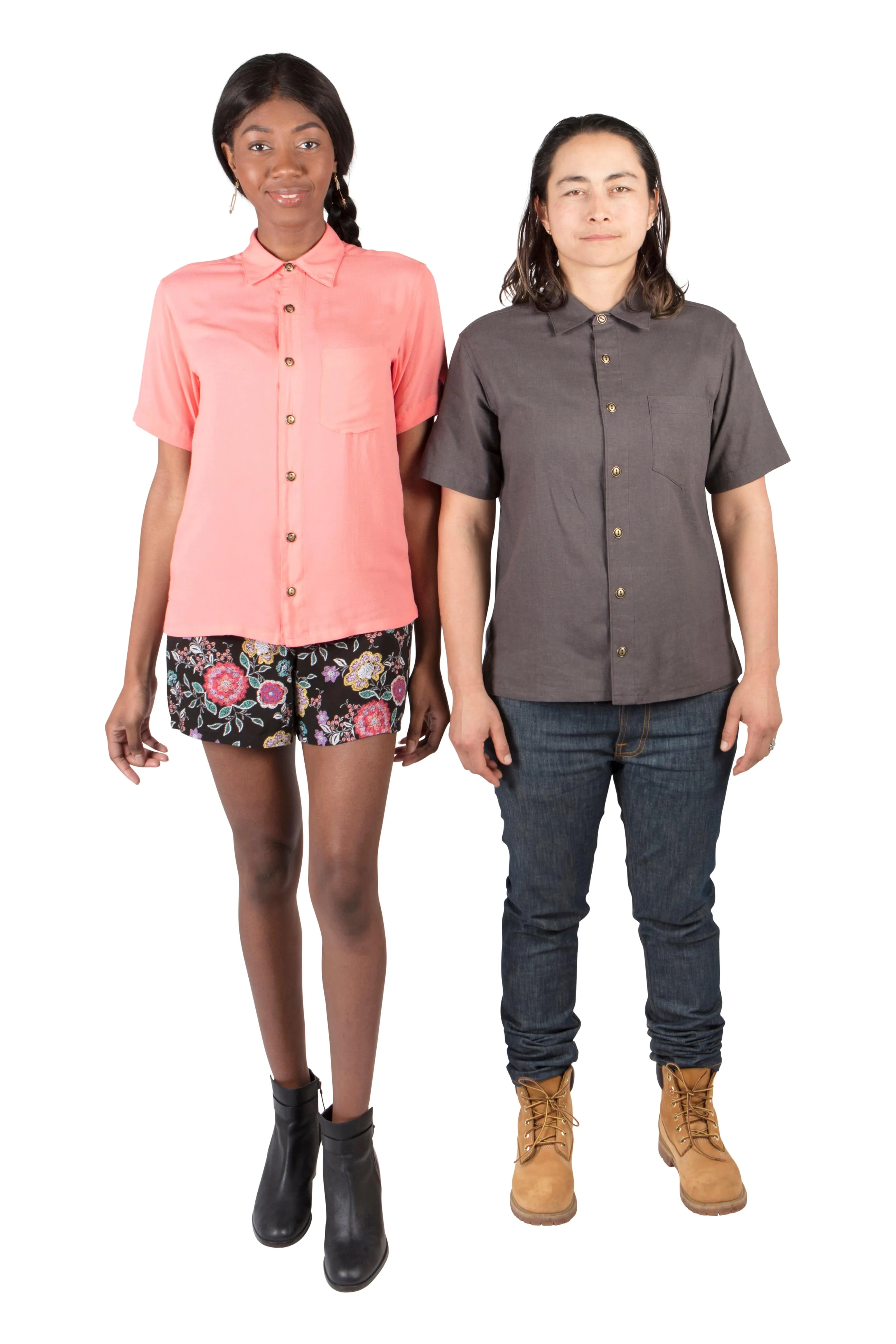 Chic Comfort Unisex Button Up in Watermelon Ros??