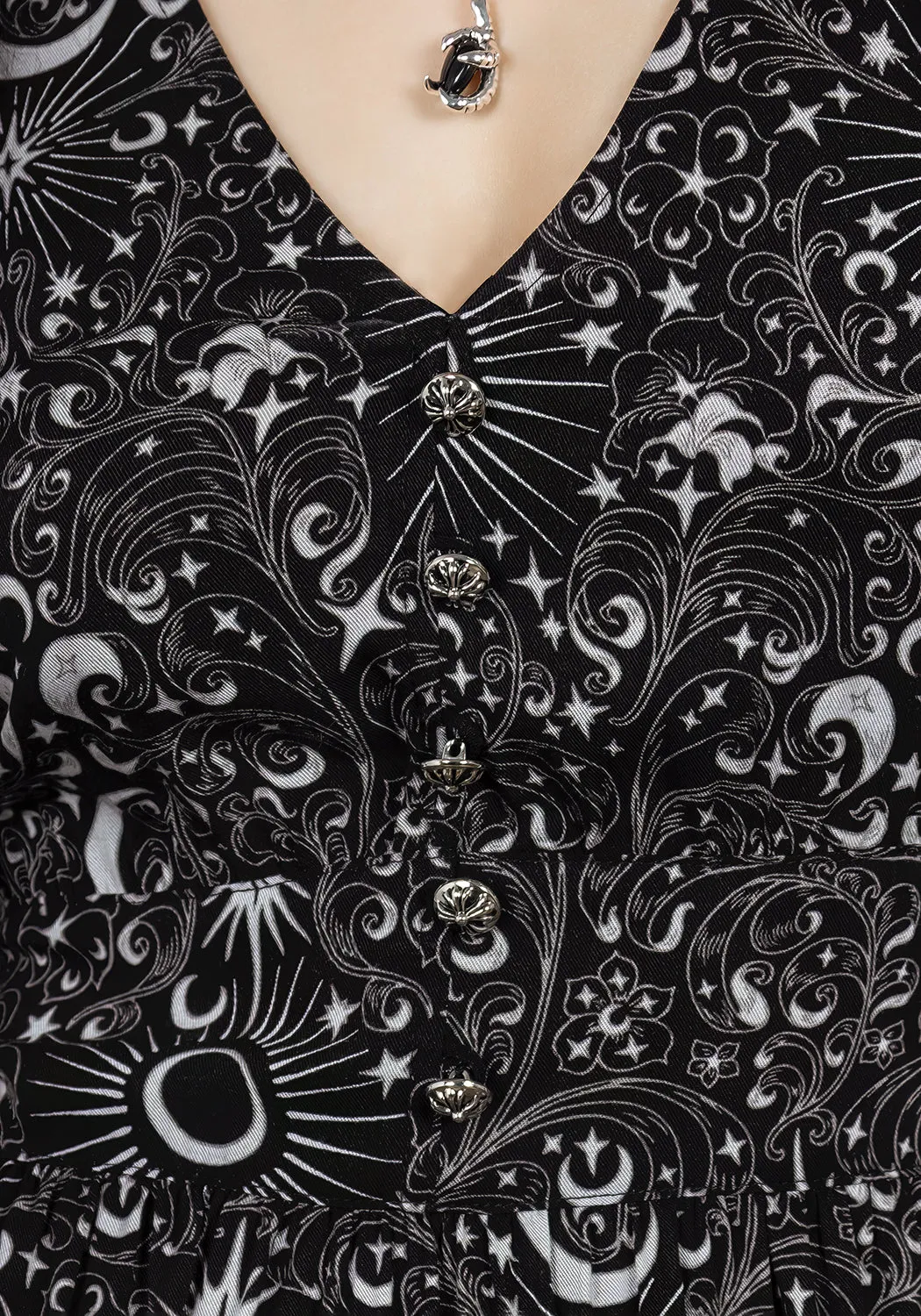 Stellaluna V Neck Button Short Sleeve Midaxi Dress Fashion Mix