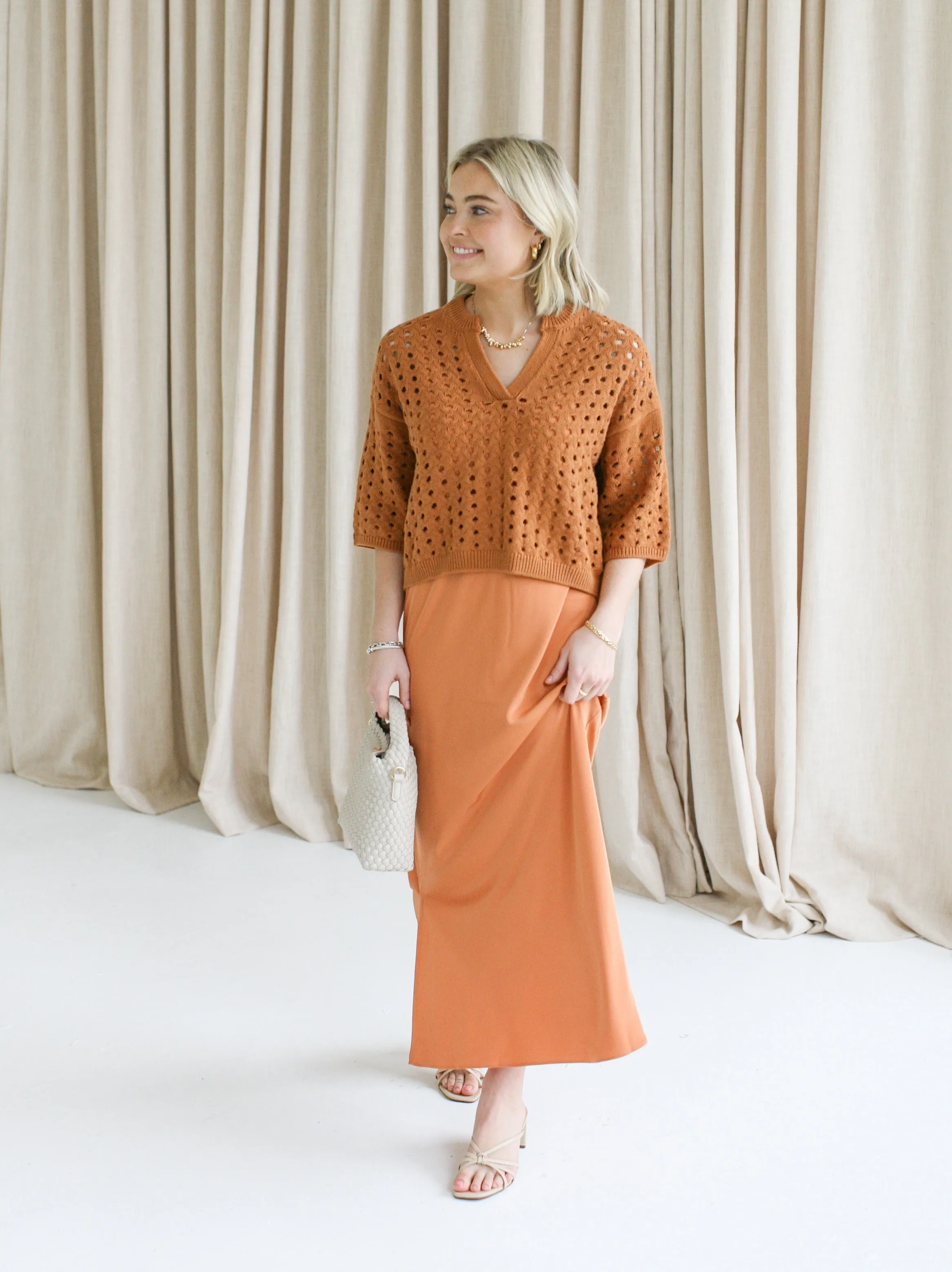 Minimal Form Terracotta Cami Dress Set