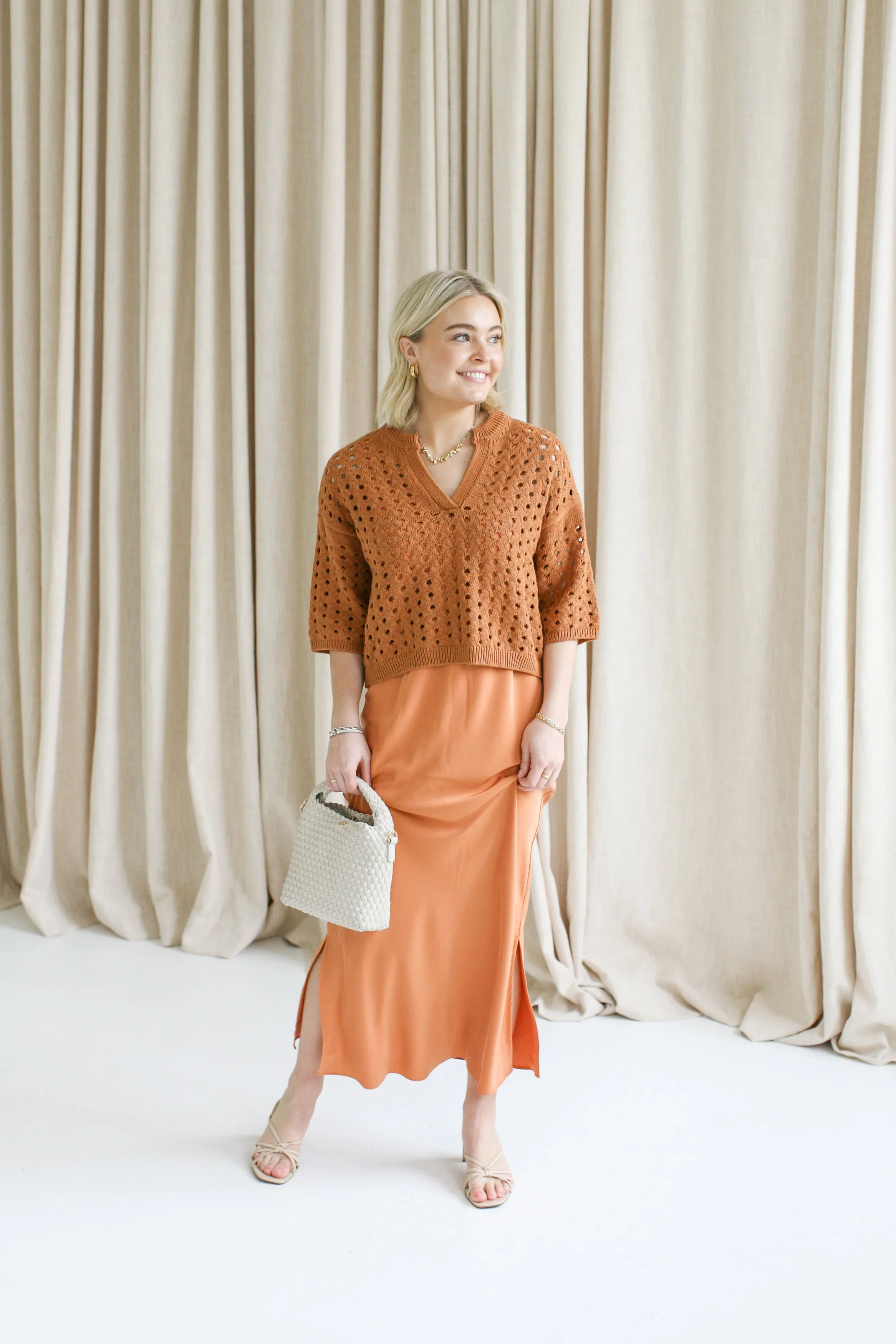 Silky-Lining Event Favorite Terracotta Cami Dress Set