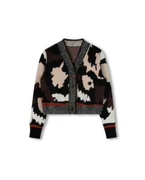 Functional Layer Winter-Ready Fashion Printed Knit Cardigan