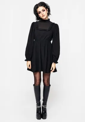 Priscilla High Neck Lace Mini Dress Polished Appearance Basic Fashion