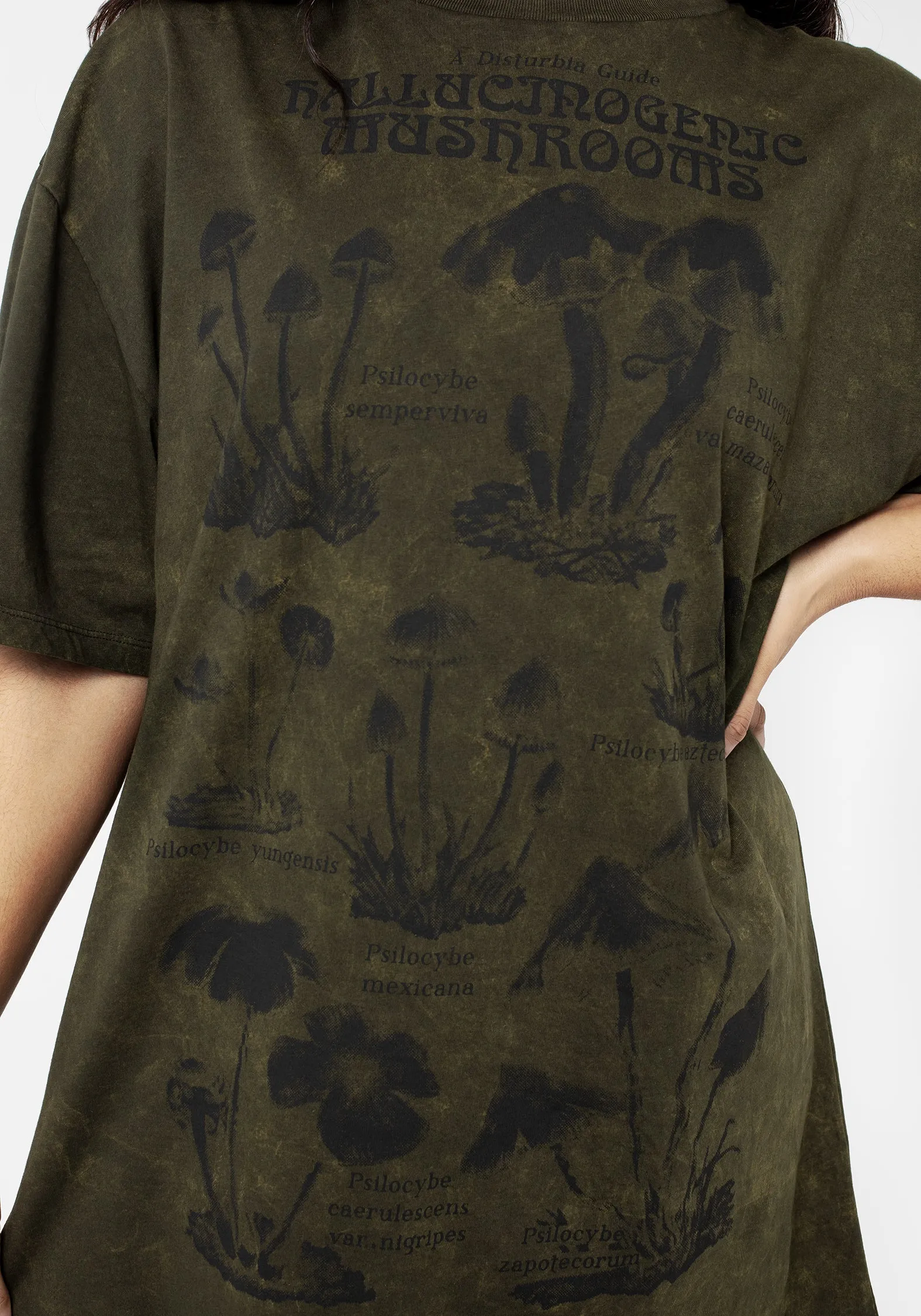 Slit Detail Psychotrope Mushroom Tee Dress