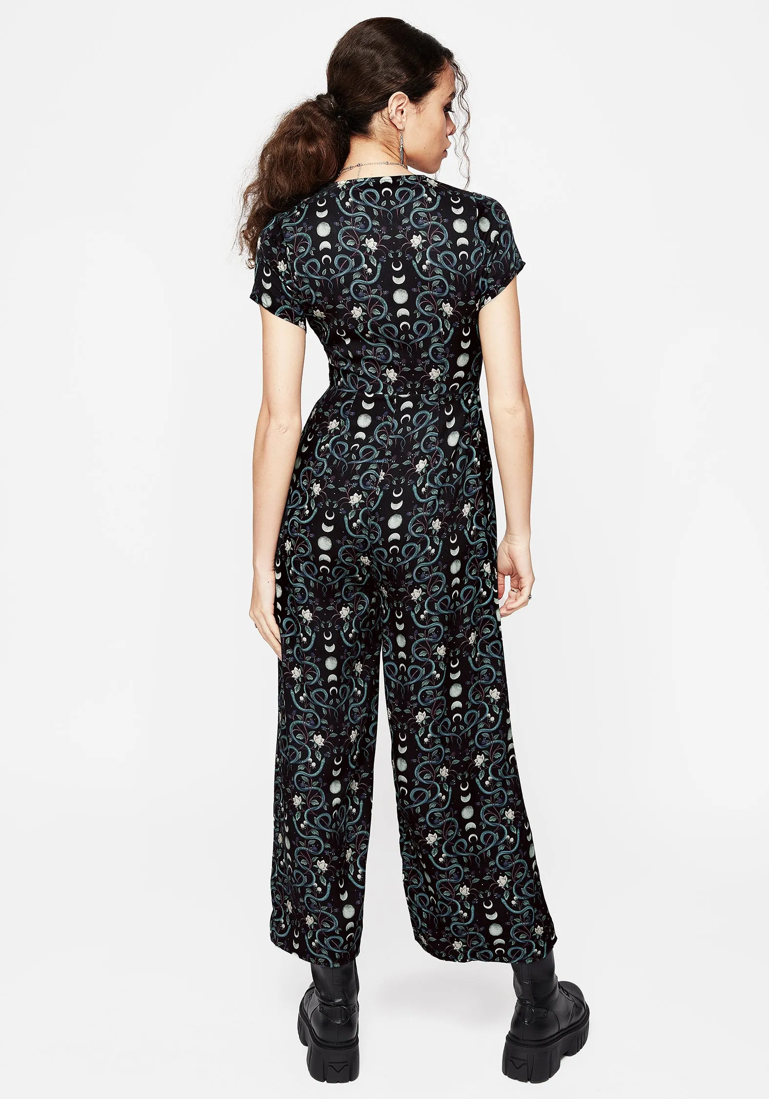 WrinkleResistantMaterial Pythia Button Up Jumpsuit