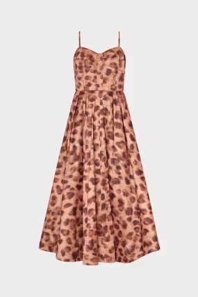 Lounge Ready Queen Leopard Print Taffeta Bustier Dress
