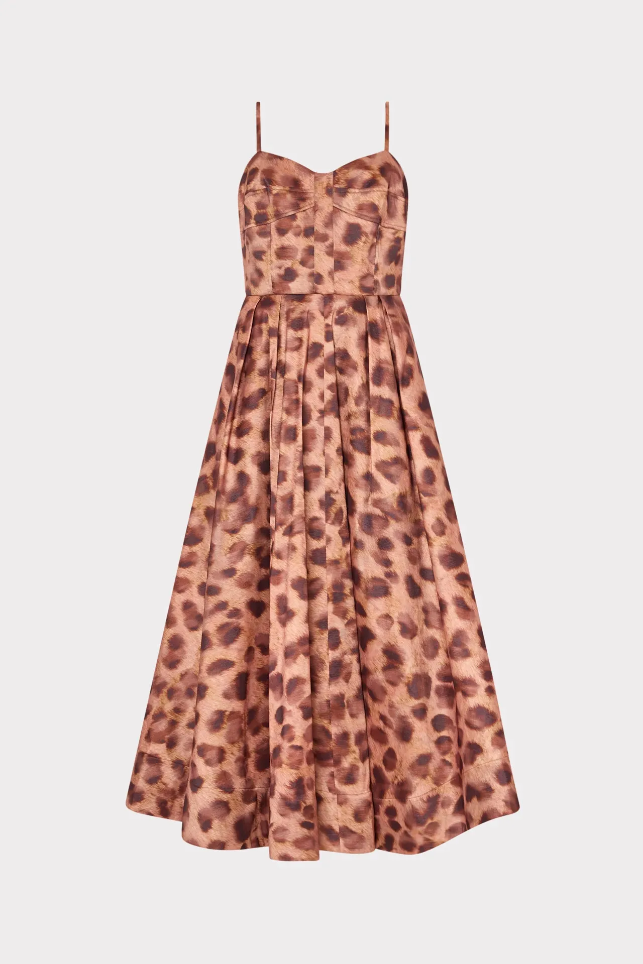 Lounge Ready Queen Leopard Print Taffeta Bustier Dress