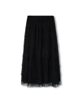 Ventilated Panels flowy silhouette Layered Tule Skirt
