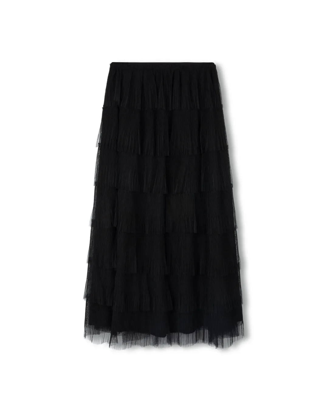 Ventilated Panels flowy silhouette Layered Tule Skirt