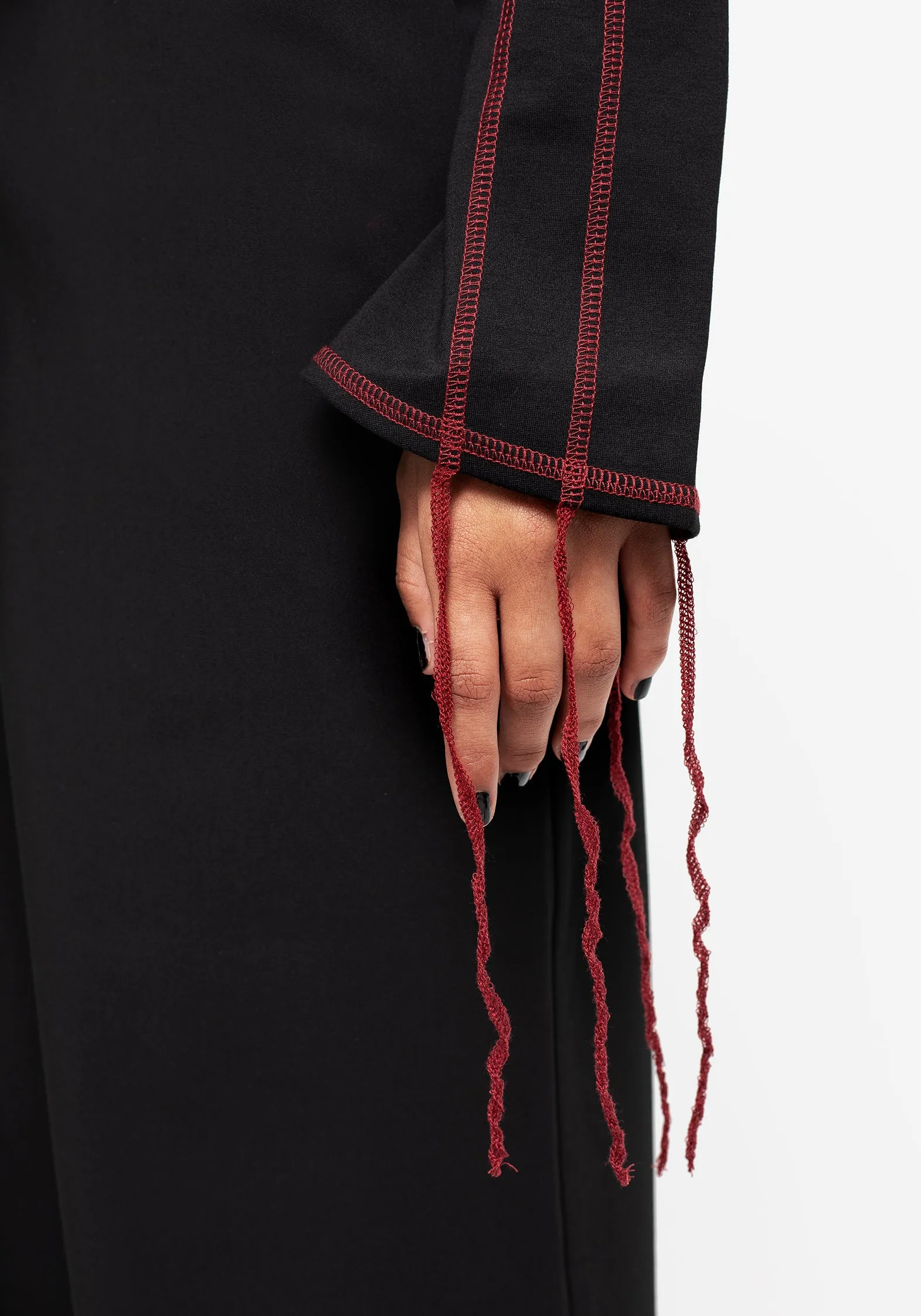 Breathable back panel Lissa Contrast Stitch Long Sleeve Top