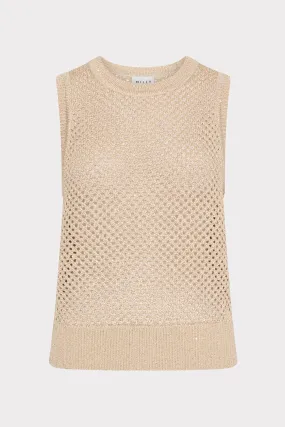 Classic Tank Sequin Mesh Shell Sweater