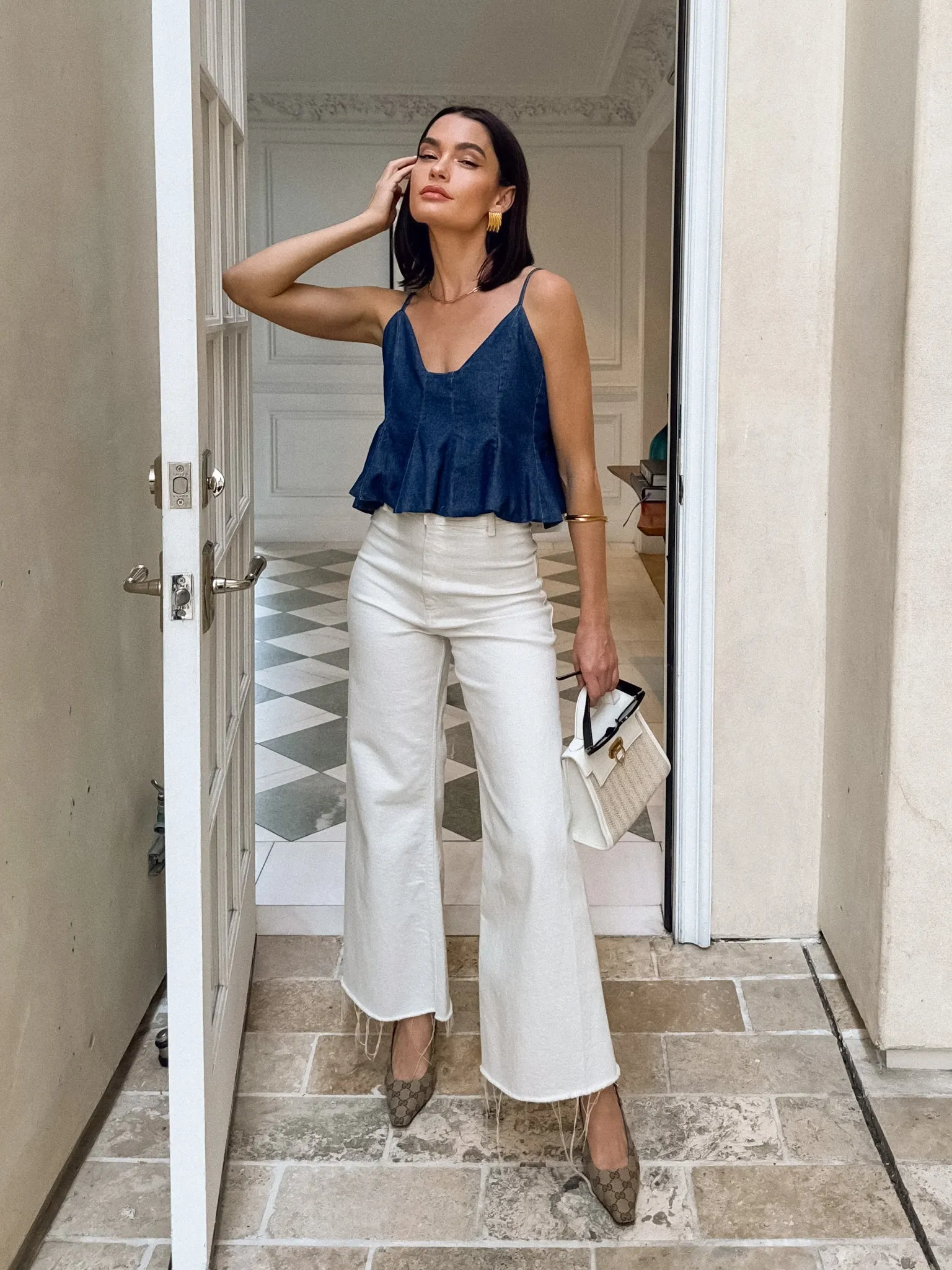 Natural Fiber Construction HighDensity Weave Charmer Denim Top - Final Sale