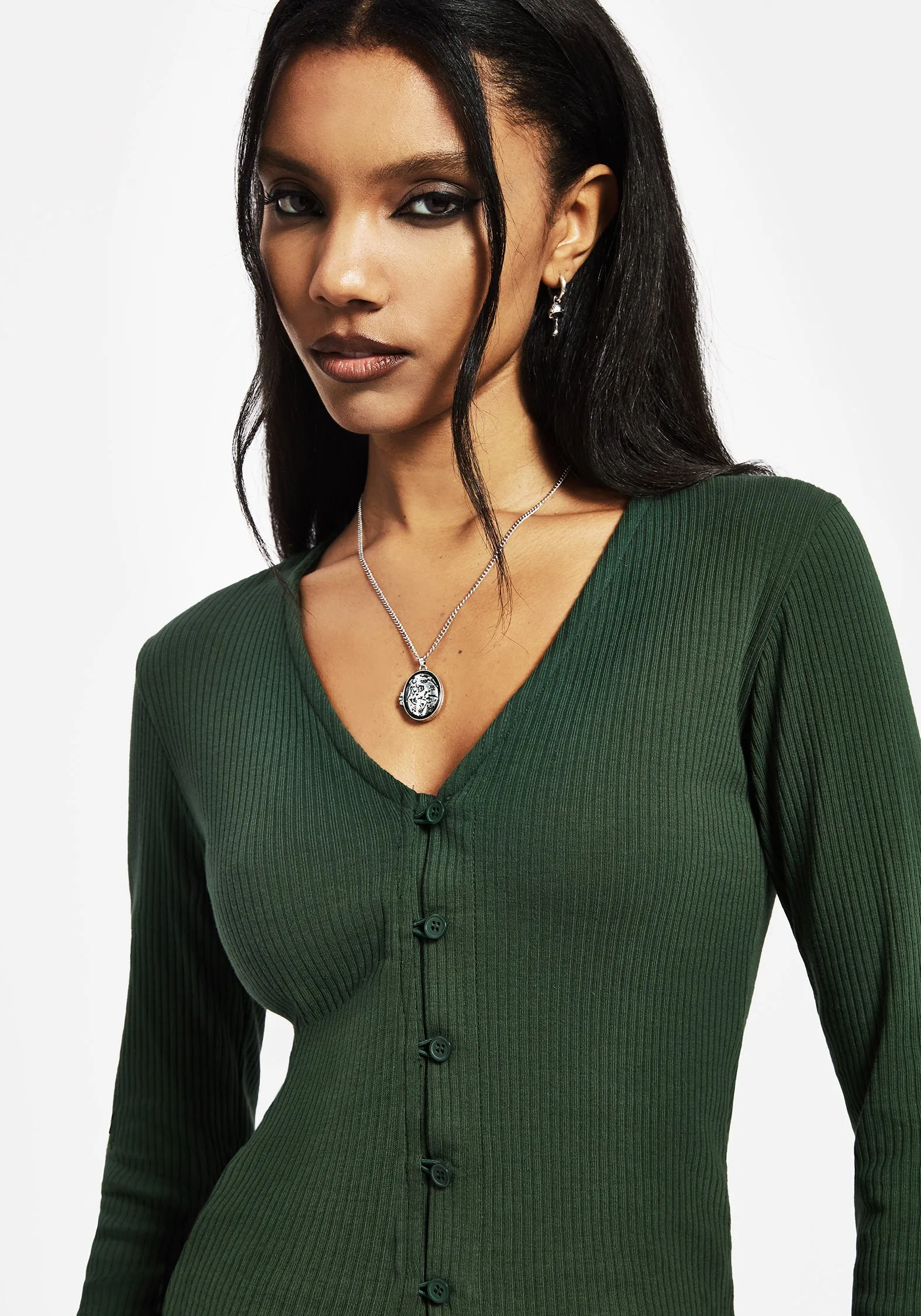 FrictionReducing MoistureWicking Material Surcantine Rib Button Up Long Sleeve Top