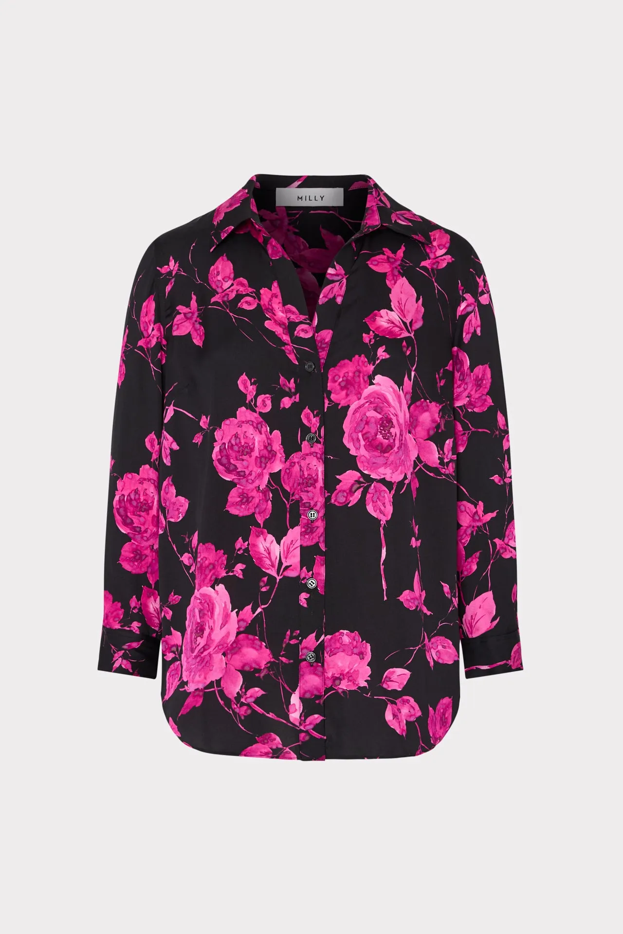 Quincy Amarilla Rose Silk Blouse Versatile Base Layer BreathableBack