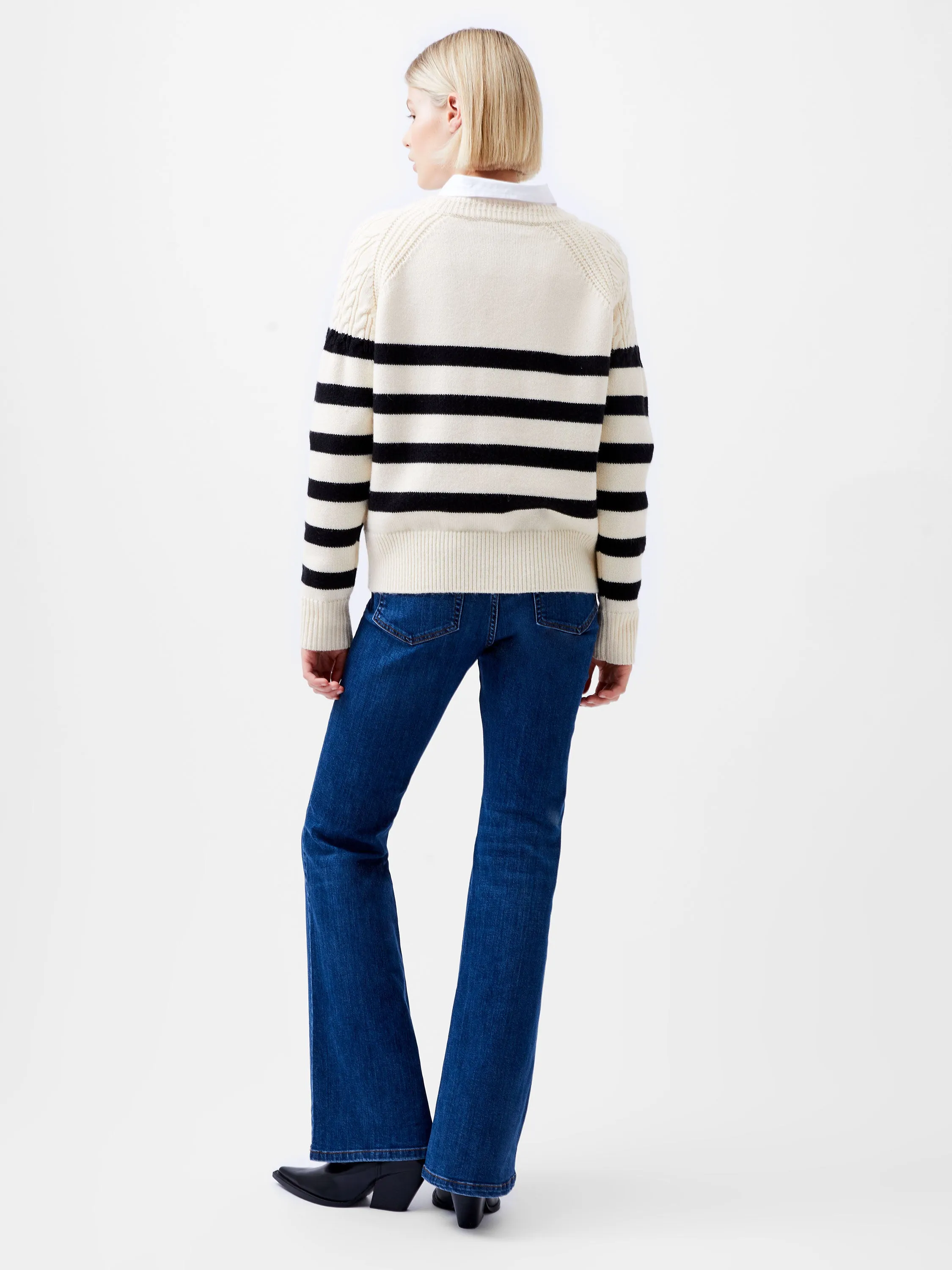 Quinley Stripe Sweater Textured Slub Yarn