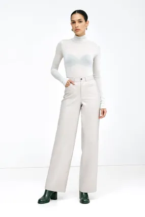 MicroPerforated Details Tagless Collar Annie Sheer Bodysuit