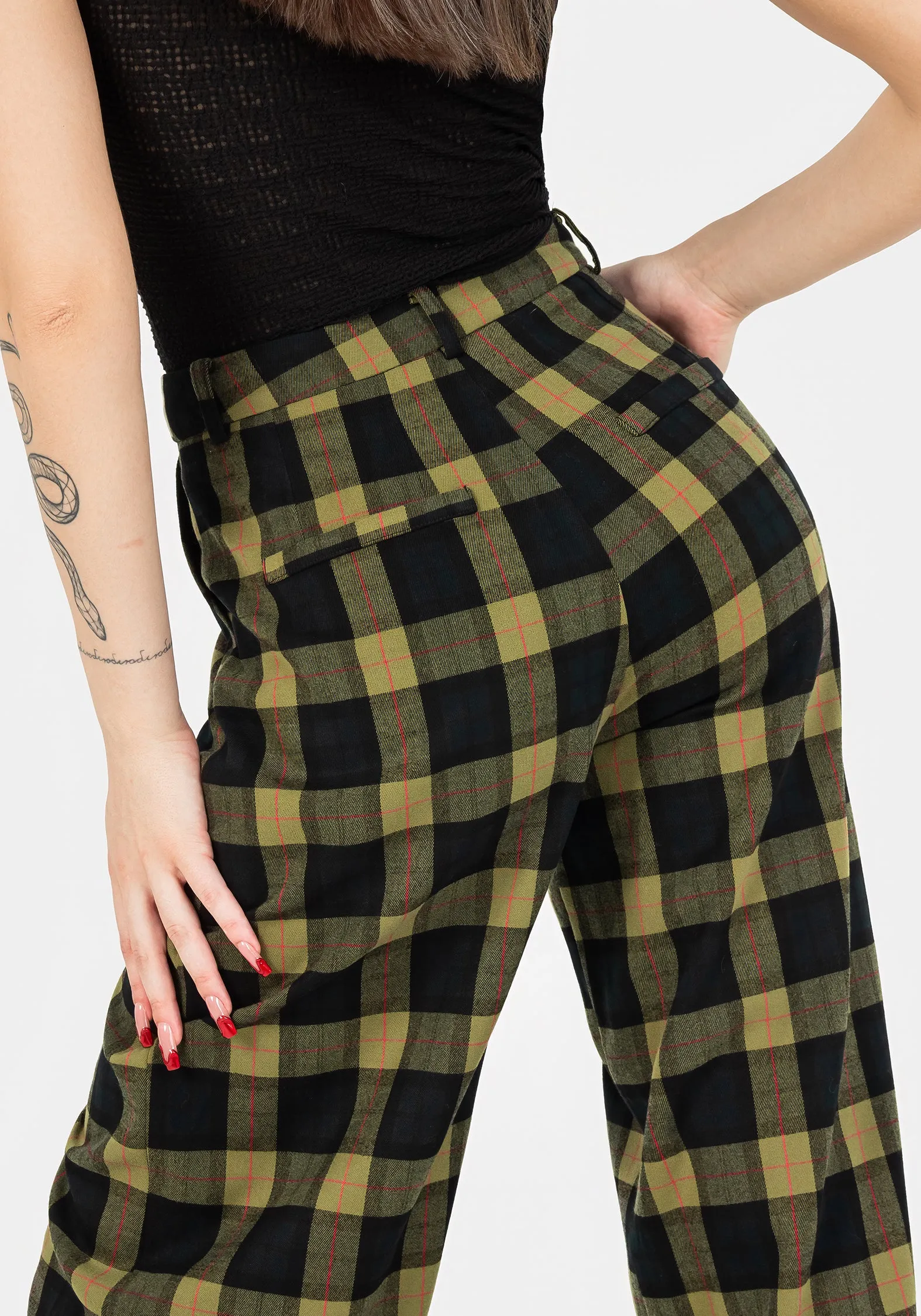 Soft Motion Rapture Wide Leg Check Trousers
