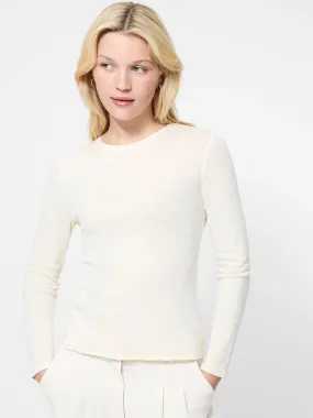 Reeves Jersey Long Sleeve Tee Chic Look V-neck Shirt