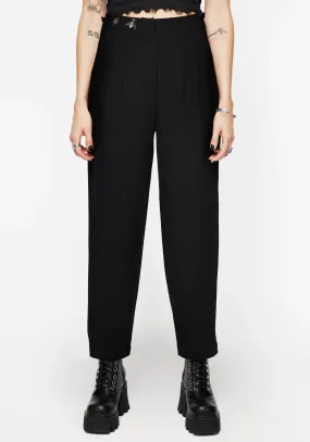 Chloris Embroidered Waist Balloon Trouser Adjustable Waistband Sheer Overlay